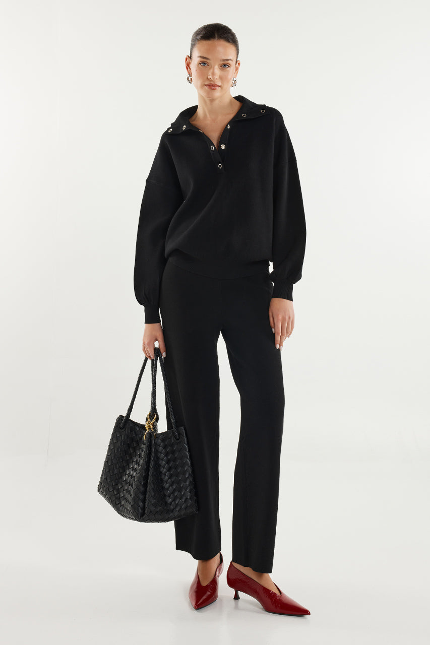 Anthea Knit Jumper | Black