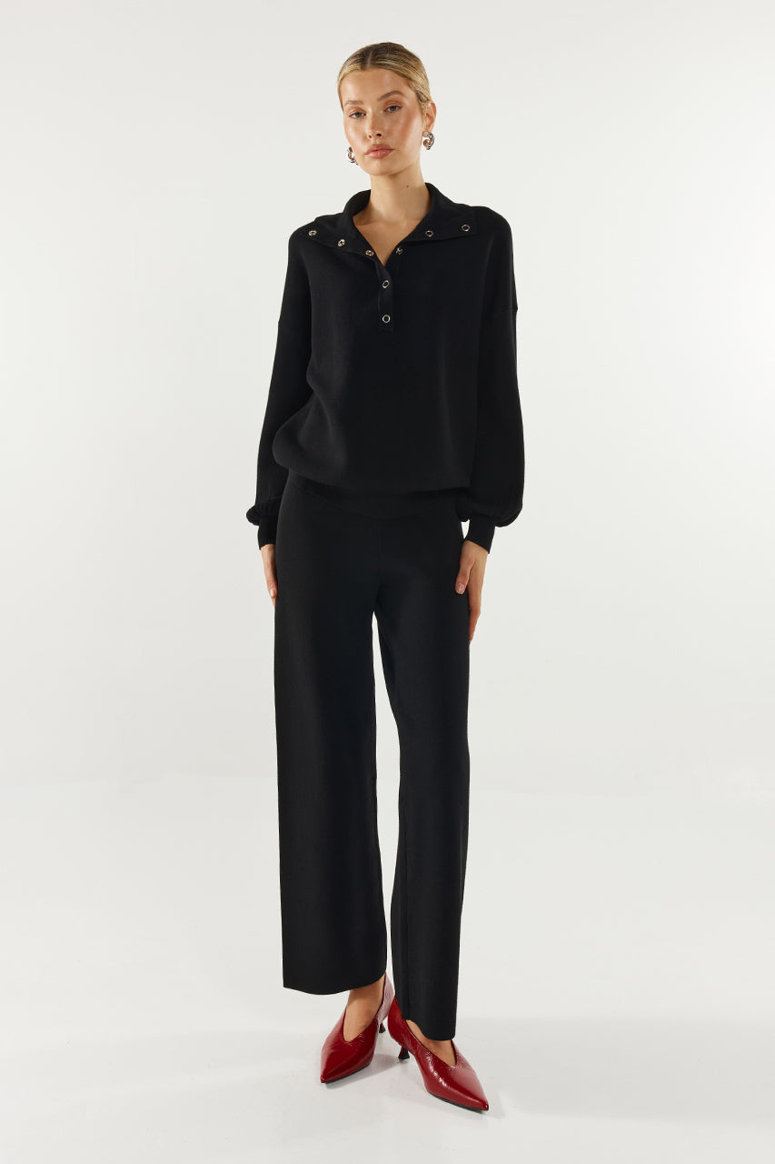 Anthea Knit Pant | Black