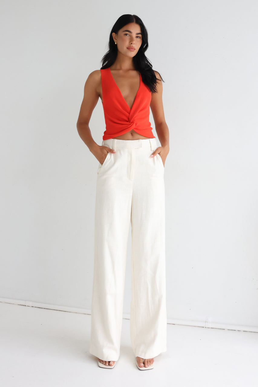 Brittney Knit Top | Red