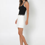 Collins Mini Skirt | White