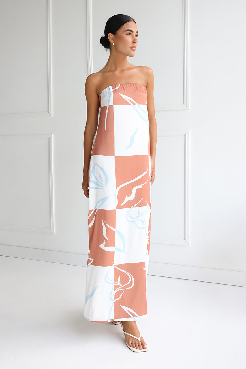 Delaney Maxi Dress | Floral Check