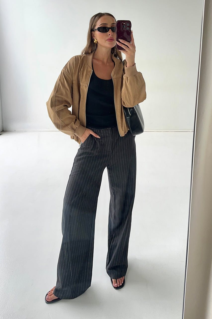 Deserae Jacket | Tan Suede