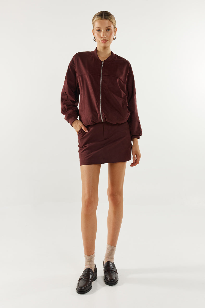 Deserae Jacket | Plum Suede