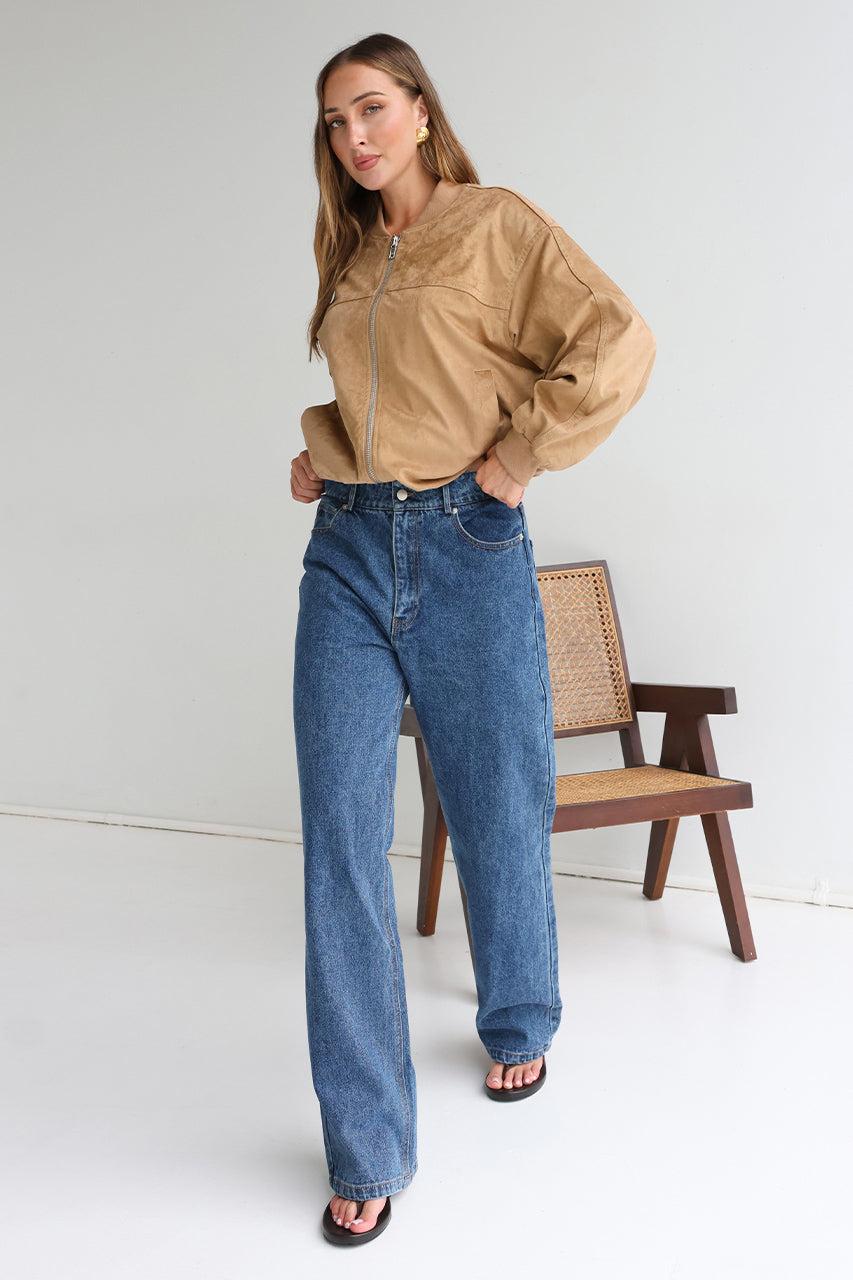 Deserae Jacket | Tan Suede