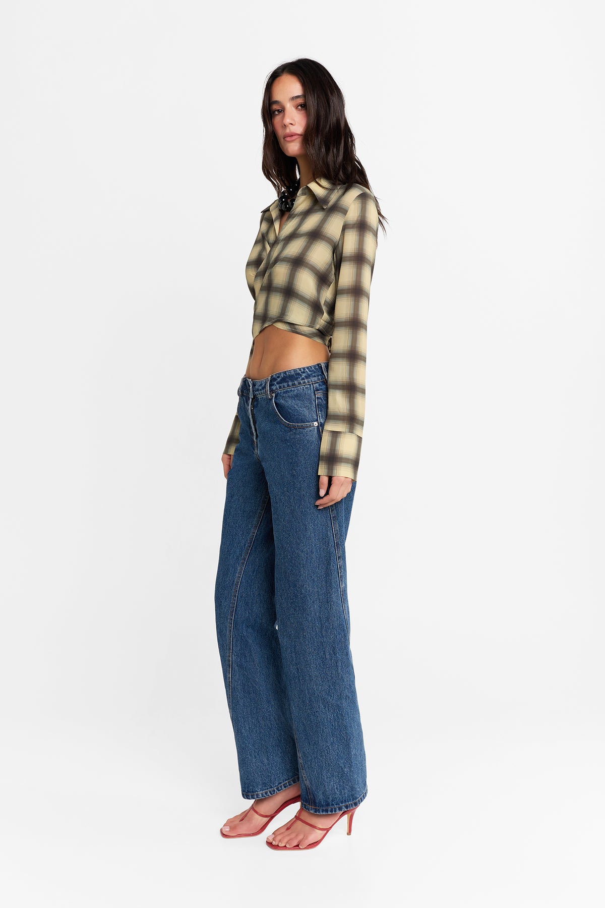 Eloise Wrap Shirt | Check