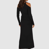 Evelyn Knit Midi Dress | Black