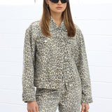 Jamie Denim Jacket | Leopard