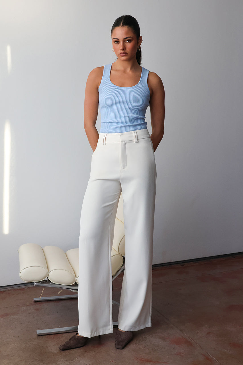 Jeanie Knit Top | Powder Blue