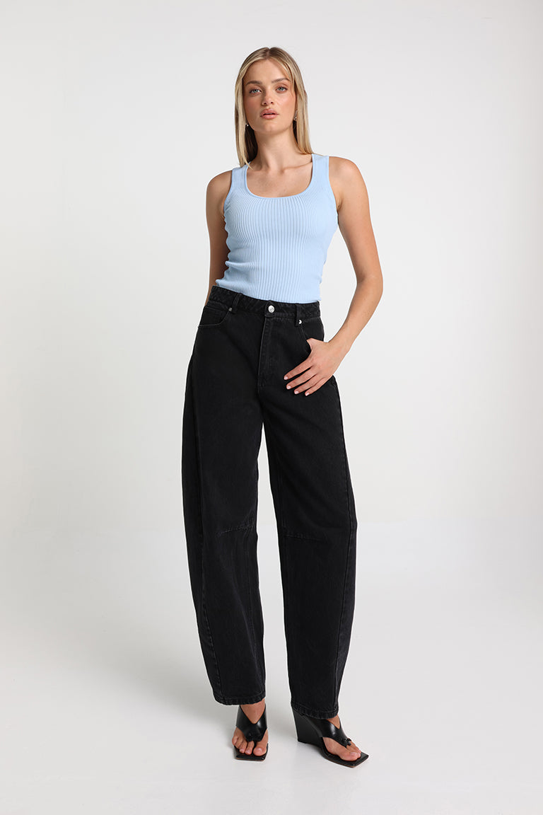 Jeanie Knit Top | Powder Blue