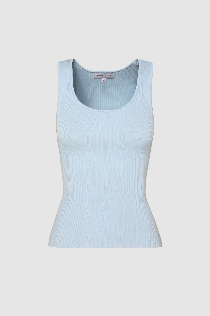 Jeanie Knit Top | Powder Blue
