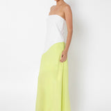 Joanna Maxi Dress | White & Green