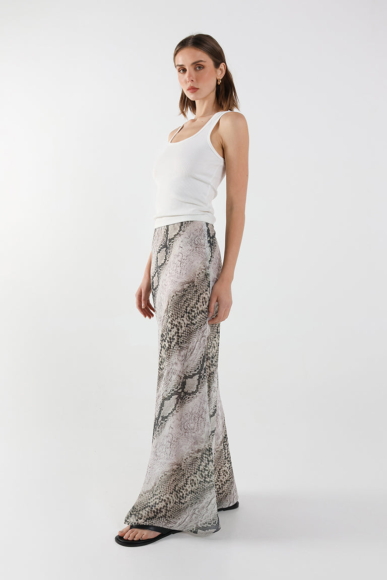 Joni Maxi Skirt | Snake
