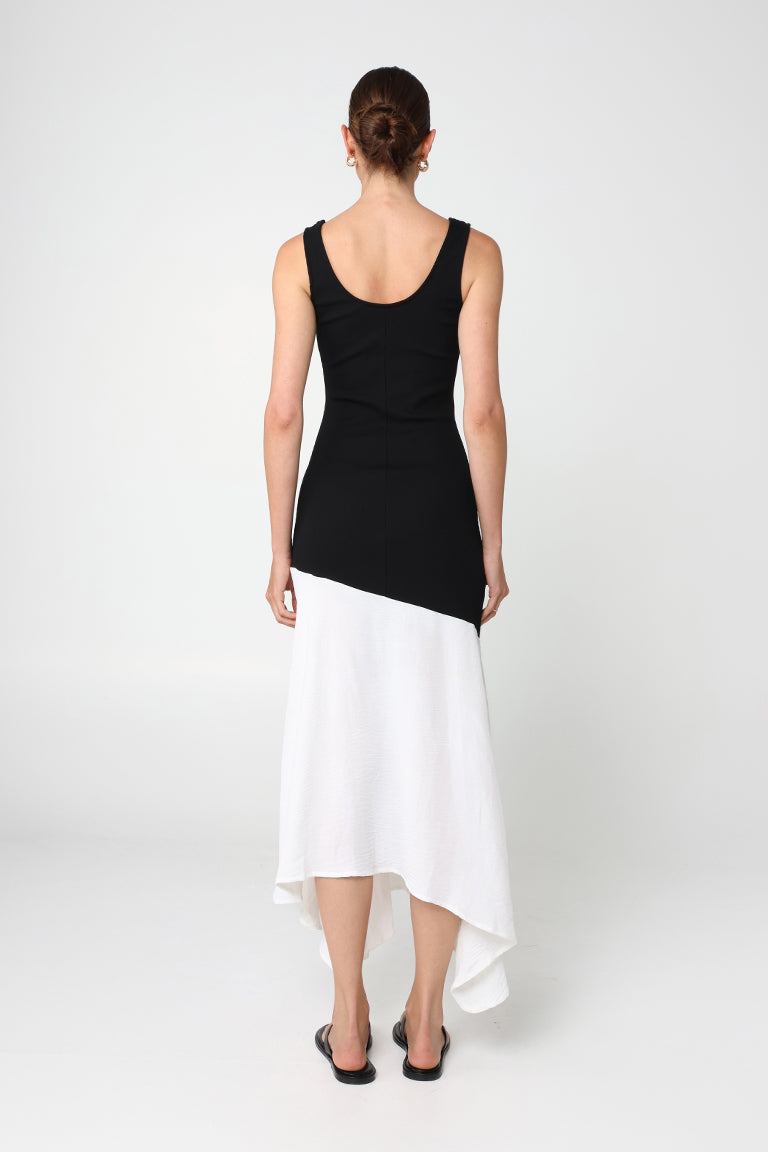 Kaisha Maxi Dress | Black/White