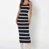 Kara Knit Dress | Navy/Bone