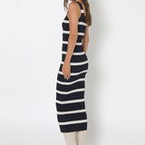 Kara Knit Dress | Navy/Bone