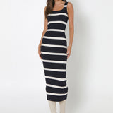 Kara Knit Dress | Navy/Bone