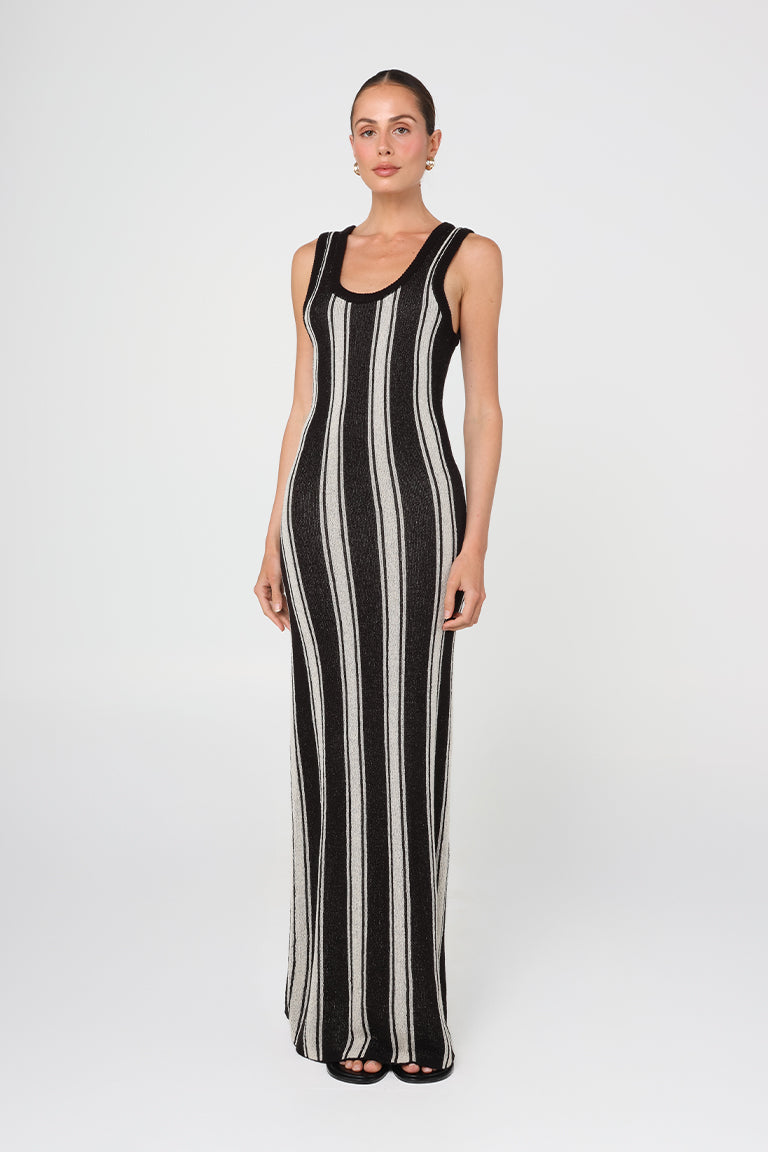 Karmen Knit Maxi Dress | Black