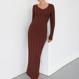 Lily Knit Maxi Dress | Coffee