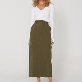 Lisa Cargo Maxi Skirt | Khaki