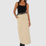 Lisa Cargo Maxi Skirt | Sand