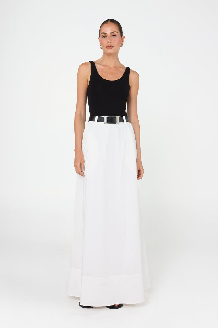 Lopez Maxi Skirt | White