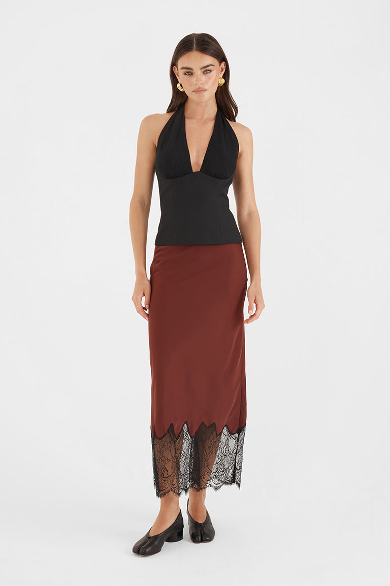 Luella Maxi Skirt | Merlot