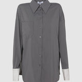 Lyon Shirt | Charcoal Stripe