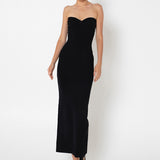 Mae Knit Midi Dress | Black