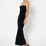 Mae Knit Midi Dress | Black