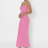 Mae Knit Midi Dress | Pink