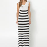Mallery Knit Dress | Black & White Stripe