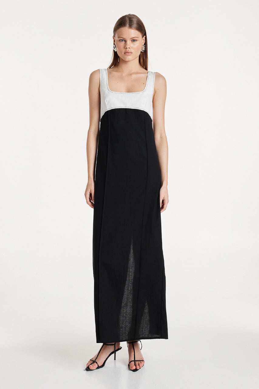 Mylee Maxi Dress | White/Black