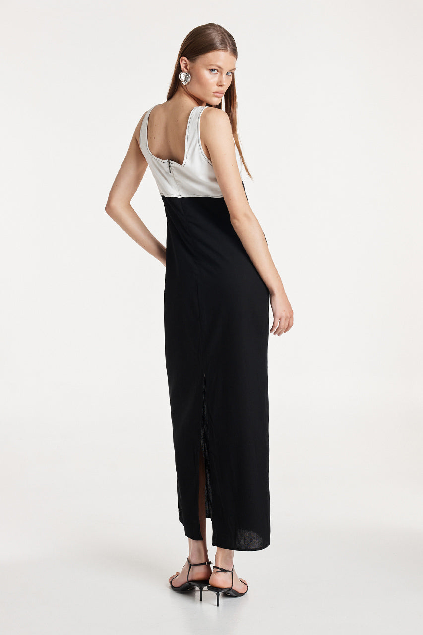 Mylee Maxi Dress | White/Black