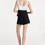 Mylee Vest | White/Black