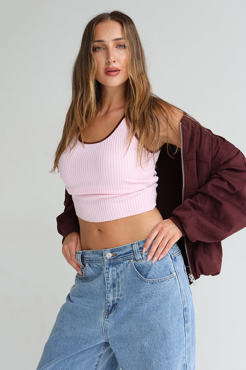 Natalia Knit Top | Pink