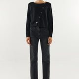Nylah Knit Cardigan | Black