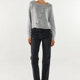 Nylah Knit Cardigan | Grey