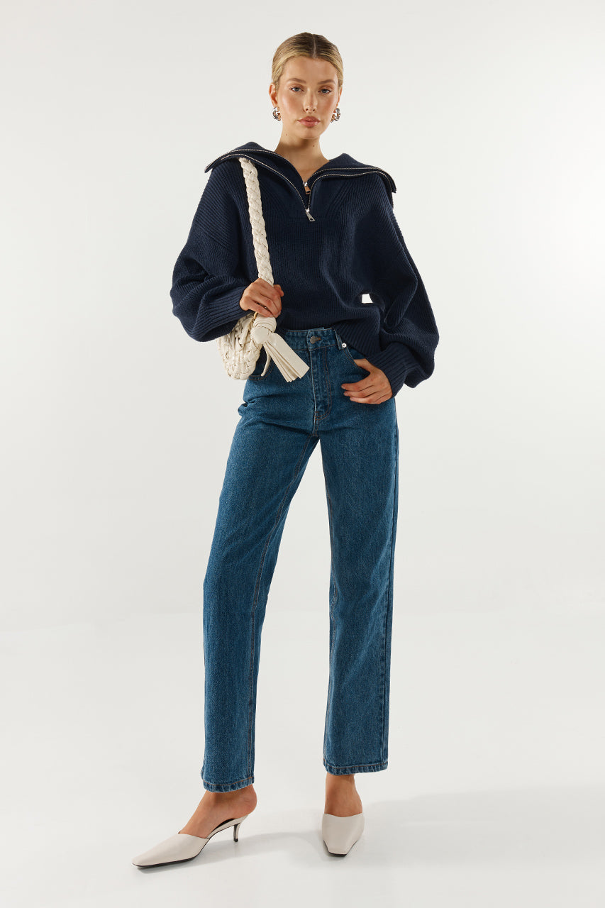 Remy Knit Jumper | Navy