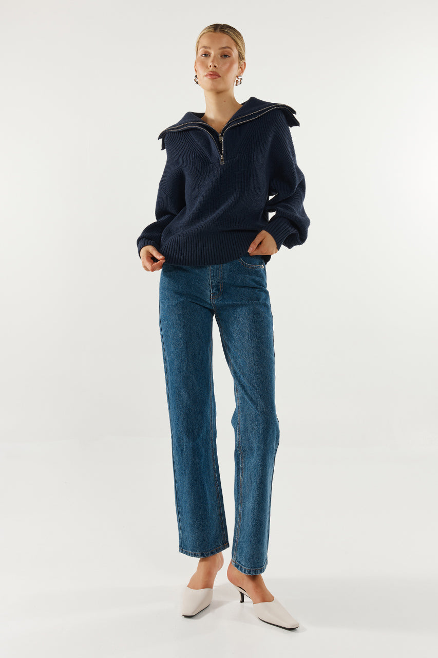 Remy Knit Jumper | Navy