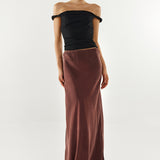 Rheia Maxi Skirt | Choc