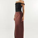 Rheia Maxi Skirt | Choc