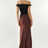 Rheia Maxi Skirt | Choc