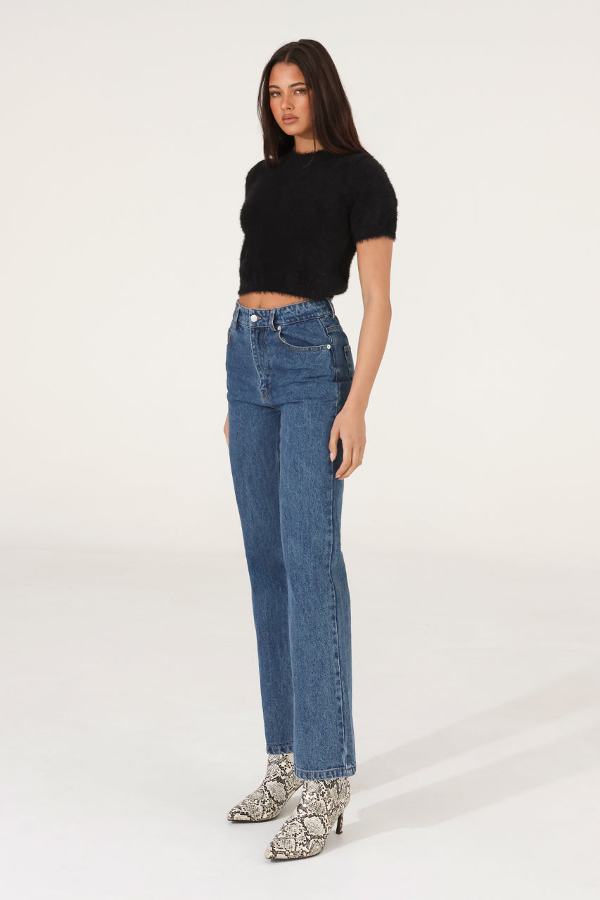 Ruby Knit Tee | Black