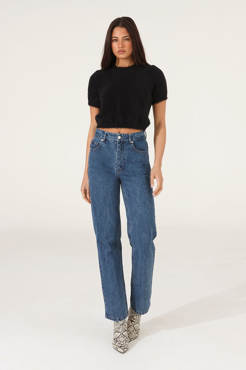 Ruby Knit Tee | Black