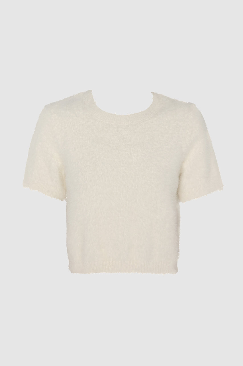 Ruby Knit Tee | White