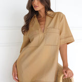 Tara Mini Dress | Camel