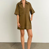 Tara Mini Dress | Khaki