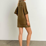 Tara Mini Dress | Khaki