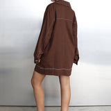 Tara L/Sleeve Dress | Choc