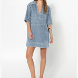 Tara Mini Dress | Light Denim